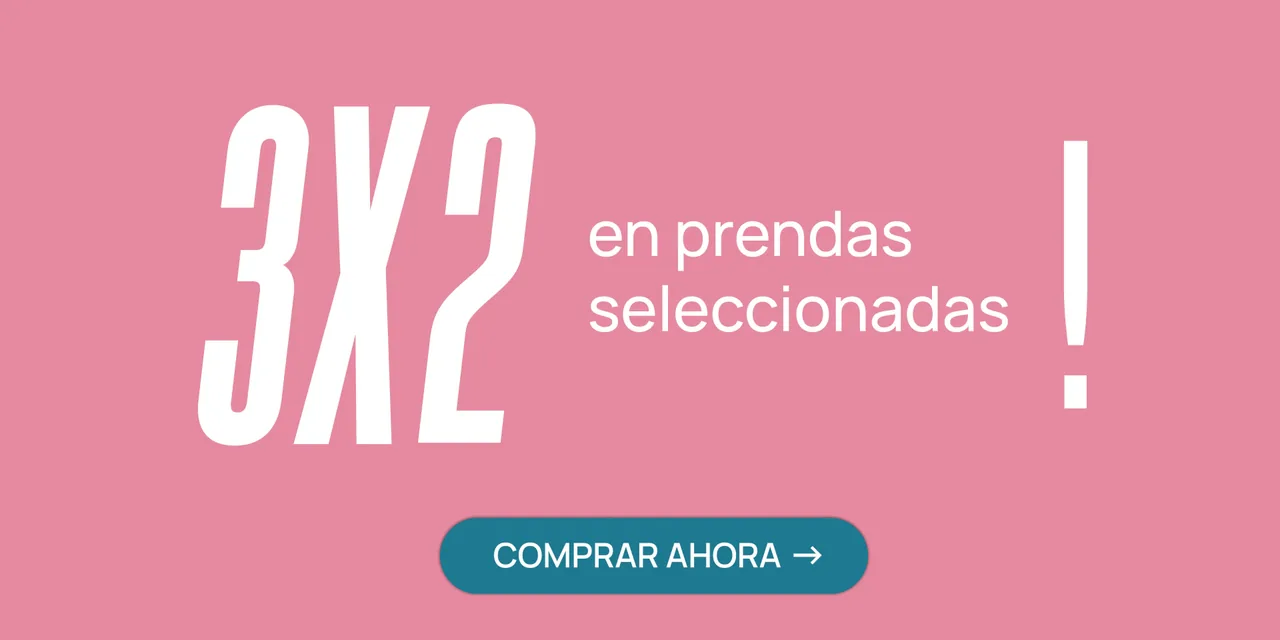 3x2 en prendas seleccionadas. Comprar ahora.